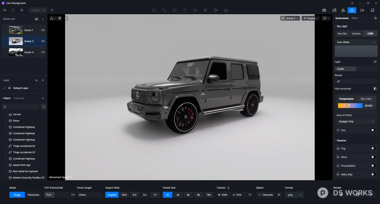Matte Gray Luxury SUV With Red Brake Calipers 3d model thumbnail 2