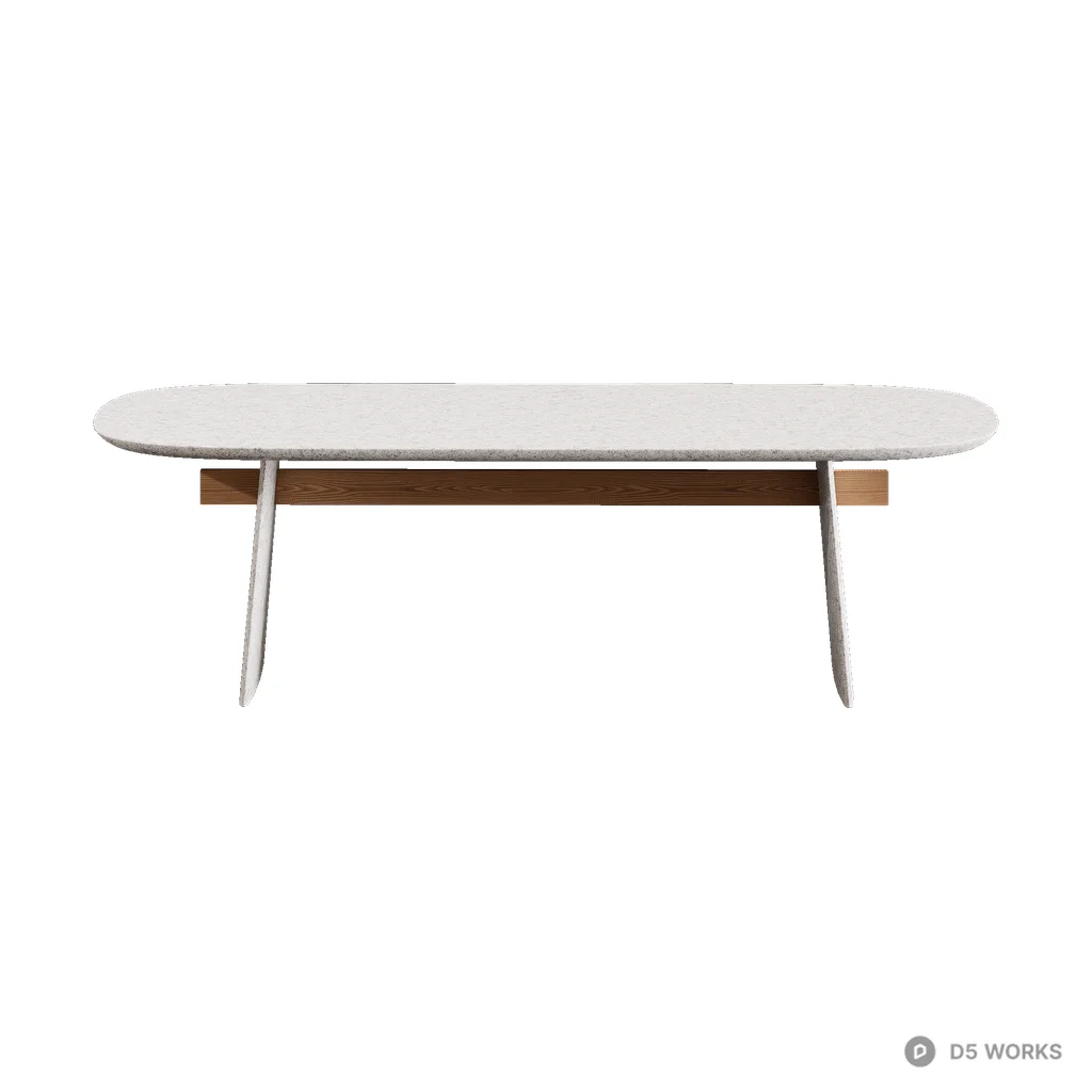 Adam Dining Table 02 3d model - Image 1