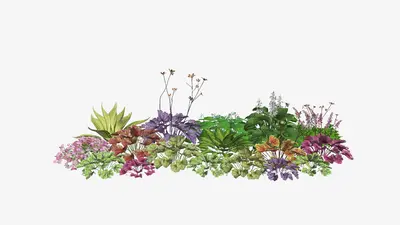 Flower & Grass Combination