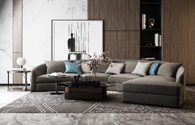 Modern Sofa & Side Table Set