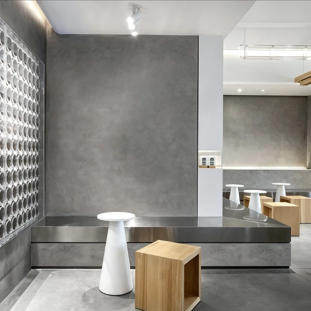 Modern Industrial Cafe Interior Scene 3d model