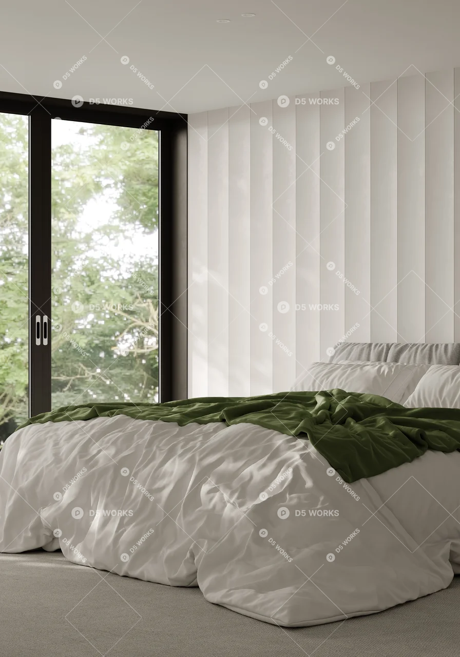 Modern BnB Bedroom 3d model thumbnail 7
