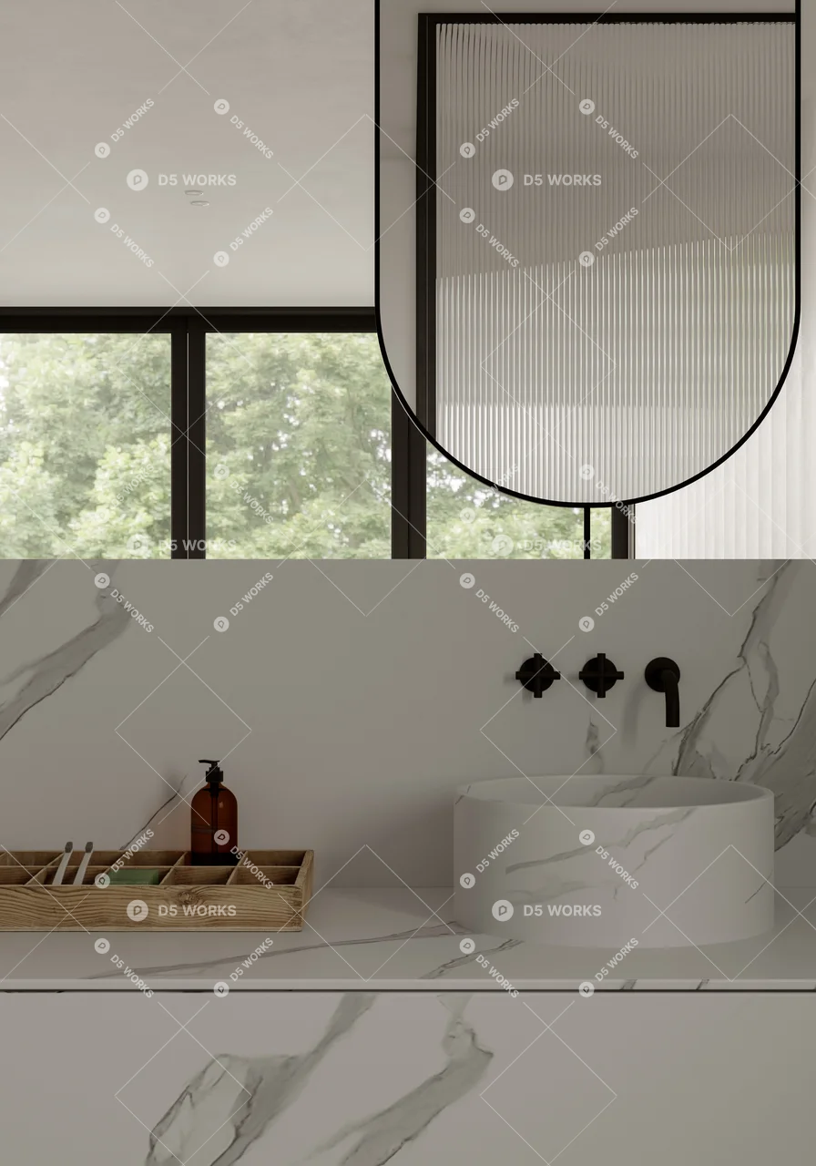 Modern BnB Bedroom 3d model thumbnail 10