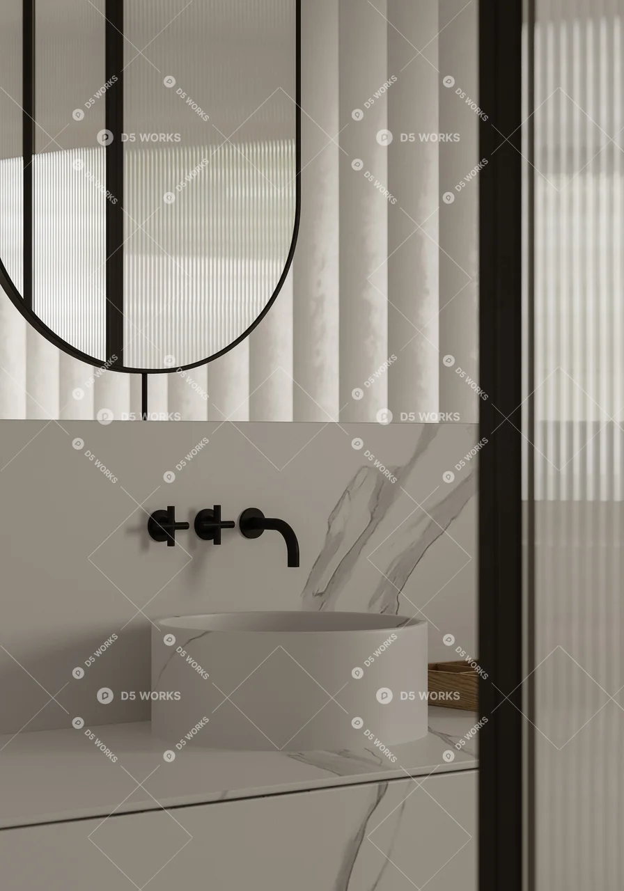 Modern BnB Bedroom 3d model thumbnail 4
