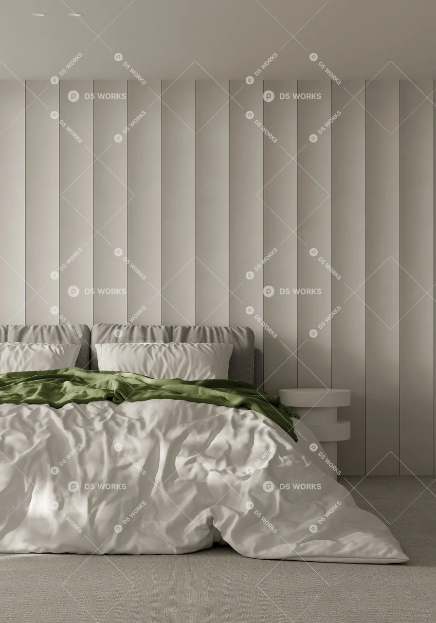 Modern BnB Bedroom 3d model thumbnail 6