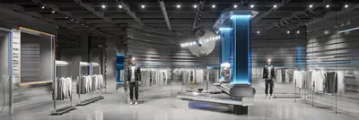 Futurist Postmodern Clothing & Shoe Store