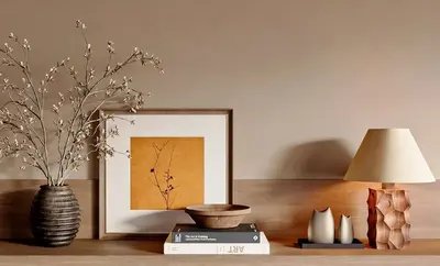 Minimalist Ceramic Vase And Frame Ensemble 3d model