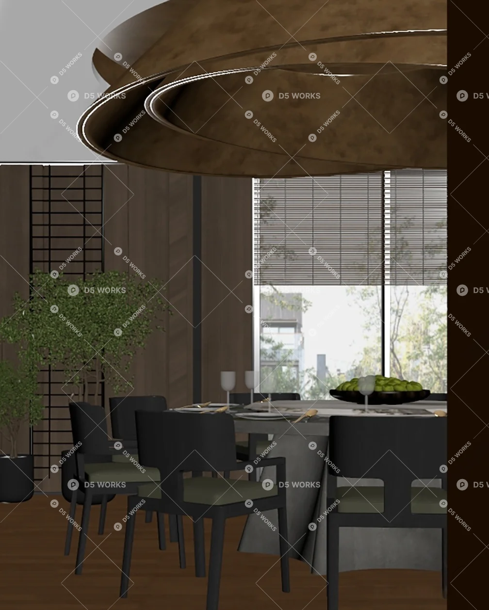 Private Dining Room 3d model thumbnail 2