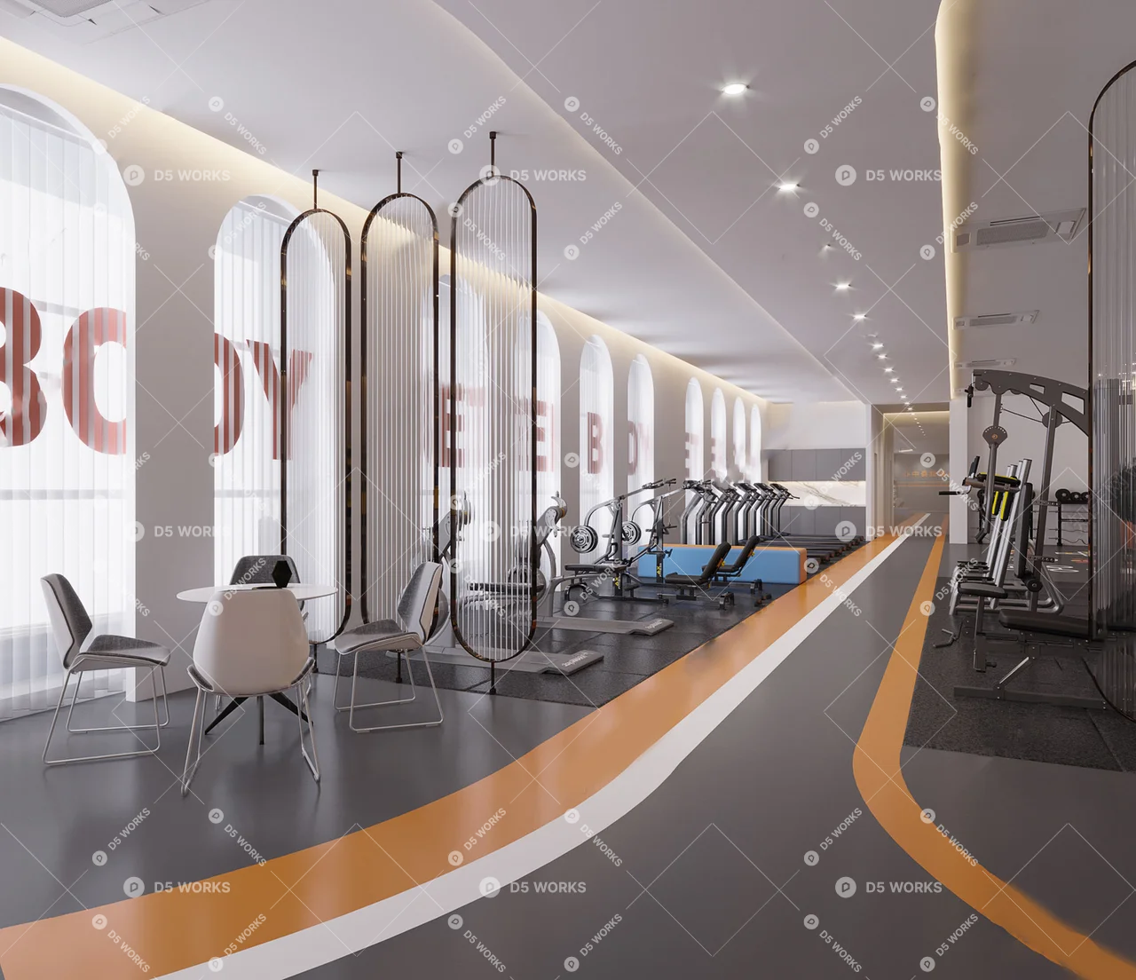 Modern Gym 3d model thumbnail 3