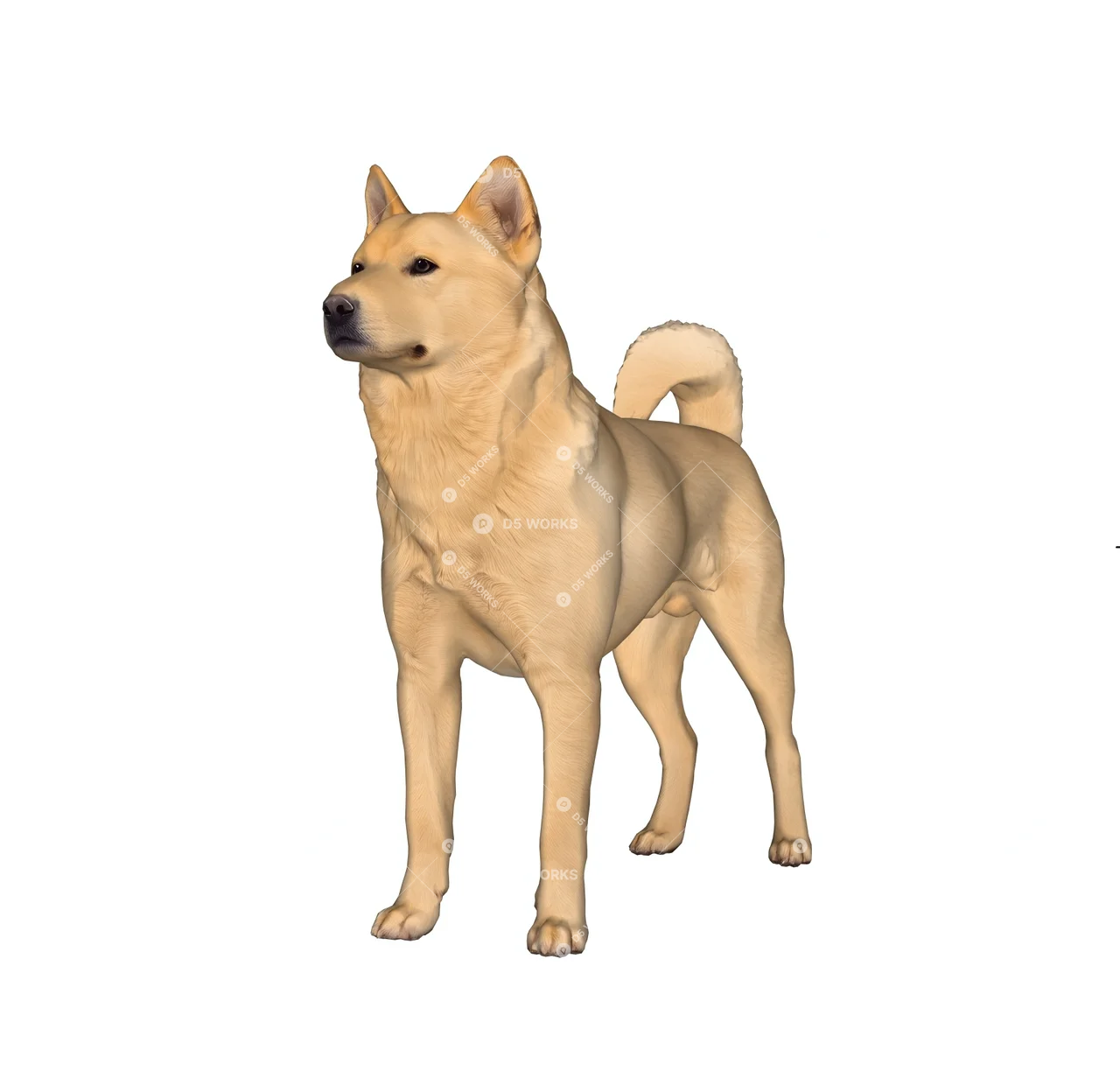 Dog 3d model thumbnail 2