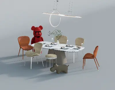 Modern Dining Table & Chairs Set