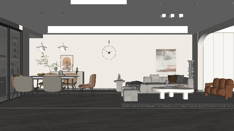Modern Living & Dining Room