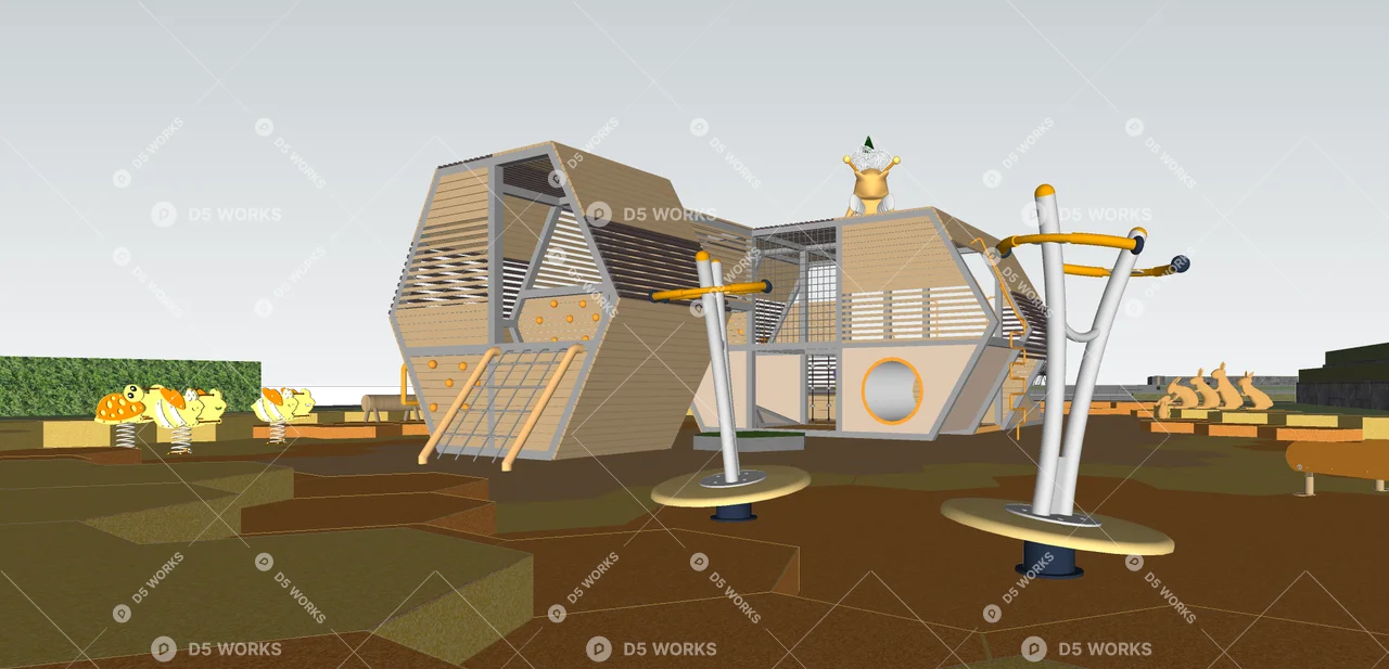 Modern Park 3d model thumbnail 3