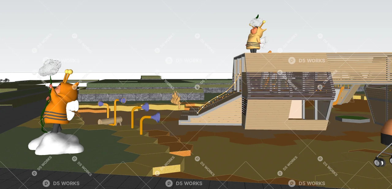 Modern Park 3d model thumbnail 2