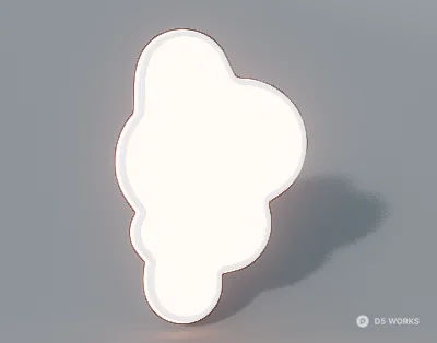Cloud Shaped Ceiling Light 3d model - Image 1