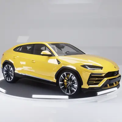 Yellow Sport SUV Model 3d model