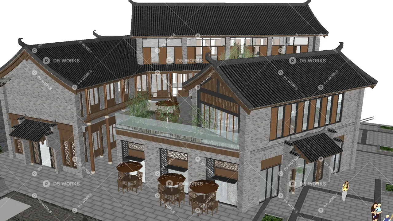 Commercial Landscape 3d model thumbnail 6