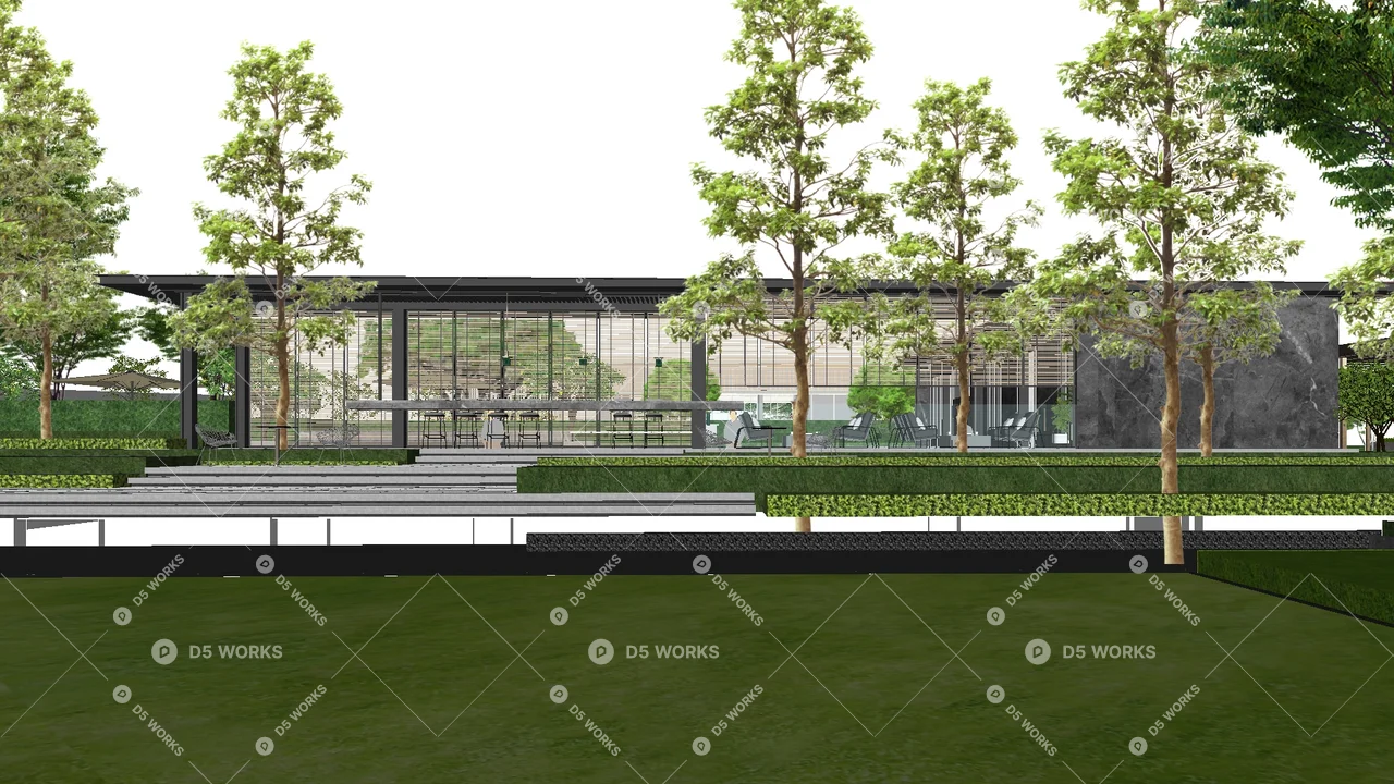 Modern Fountain 3d model thumbnail 2