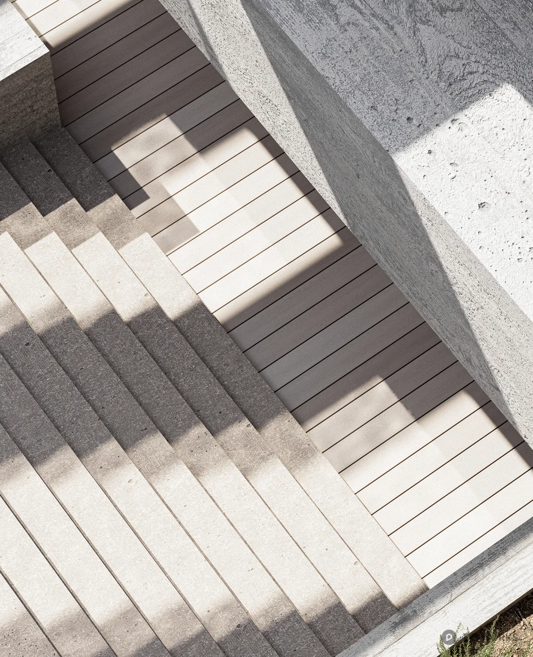 Minimalist Concrete Villa Courtyard 3d model thumbnail 9