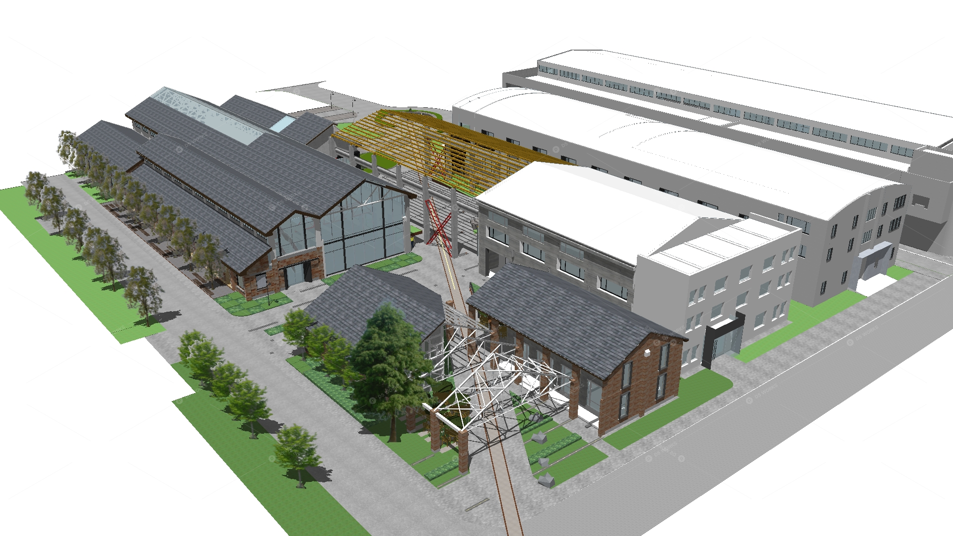 Modern Factory Building