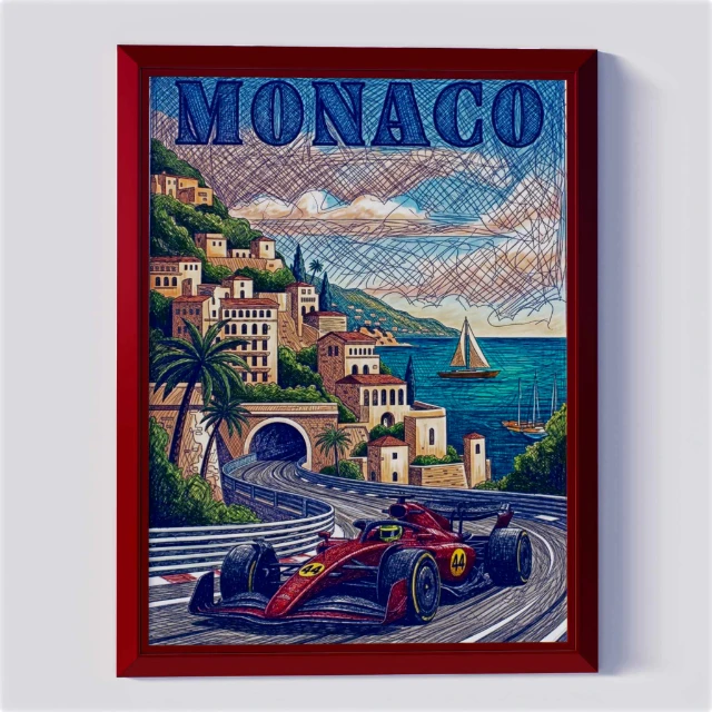 Vintage Framed Poster Art 3d model