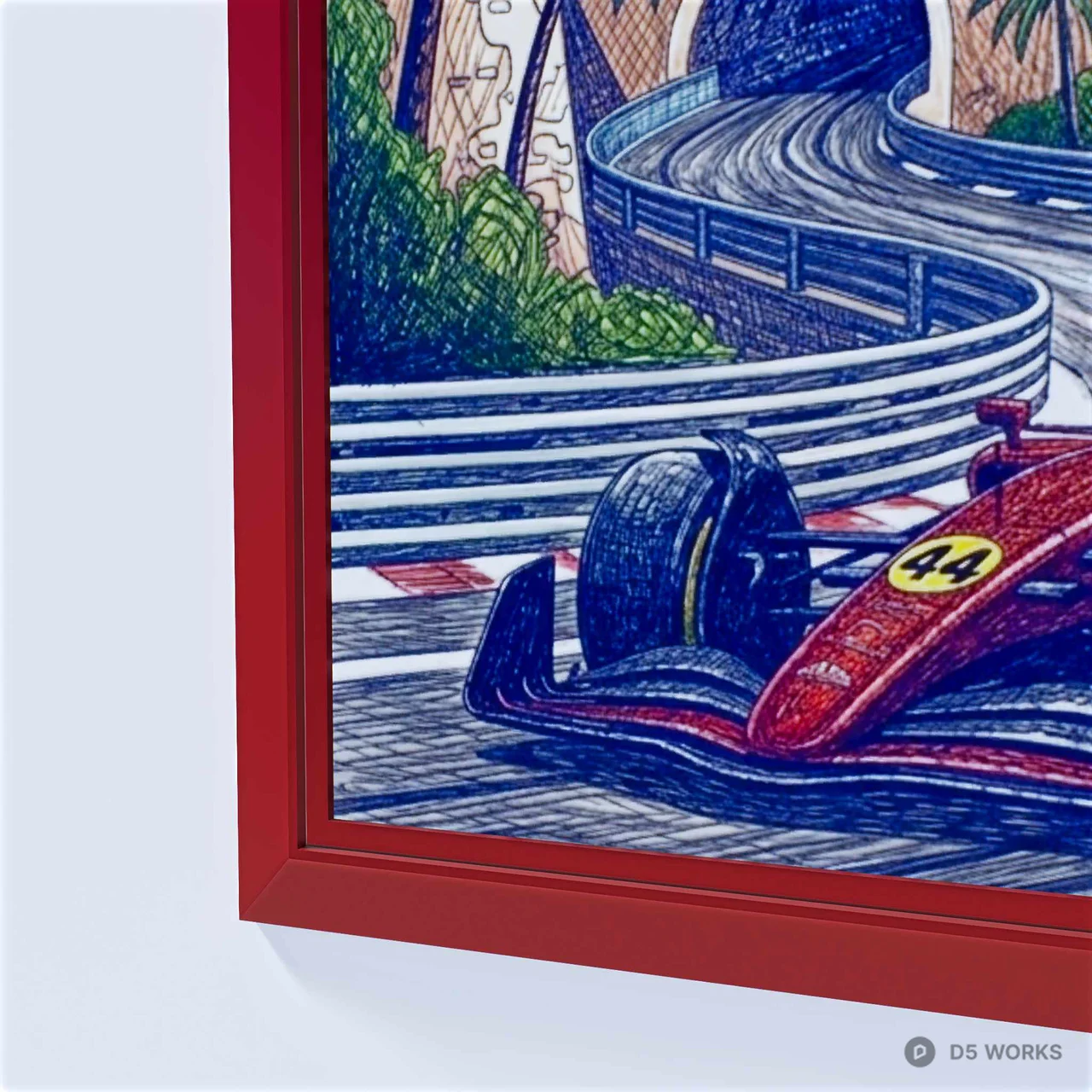 Vintage Framed Poster Art 3d model thumbnail 2