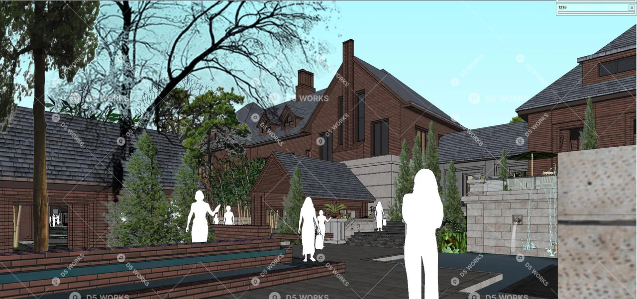 Commercial Landscape 3d model thumbnail 7