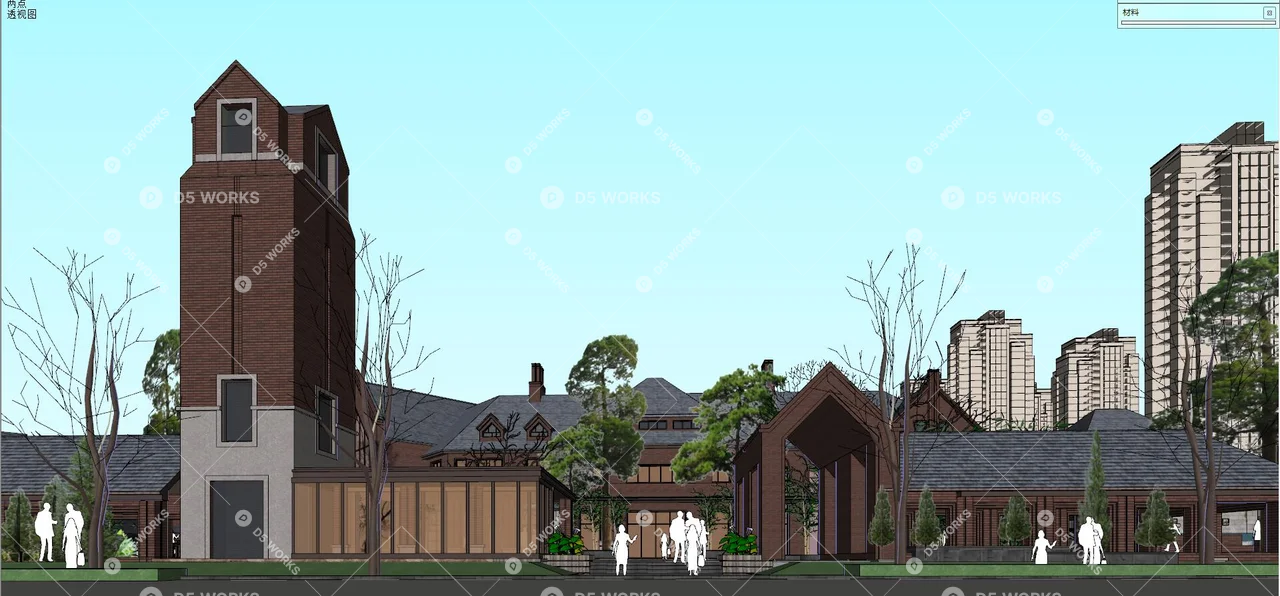 Commercial Landscape 3d model thumbnail 5