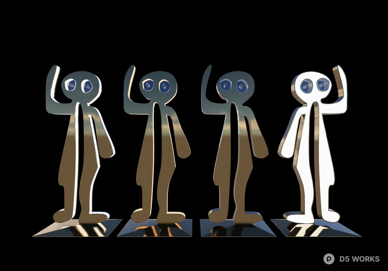 Stylized 2D Human Figures 3d model - Image 1