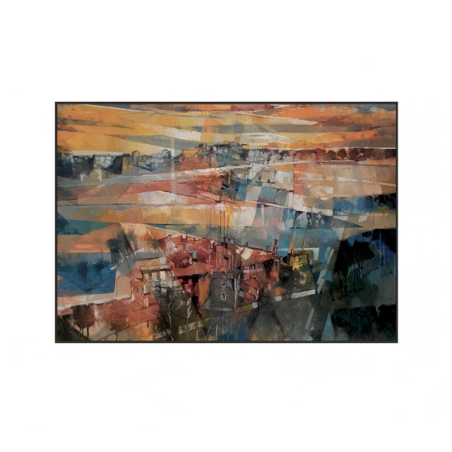 Abstract Urban Landscape Oil Painting 3d model