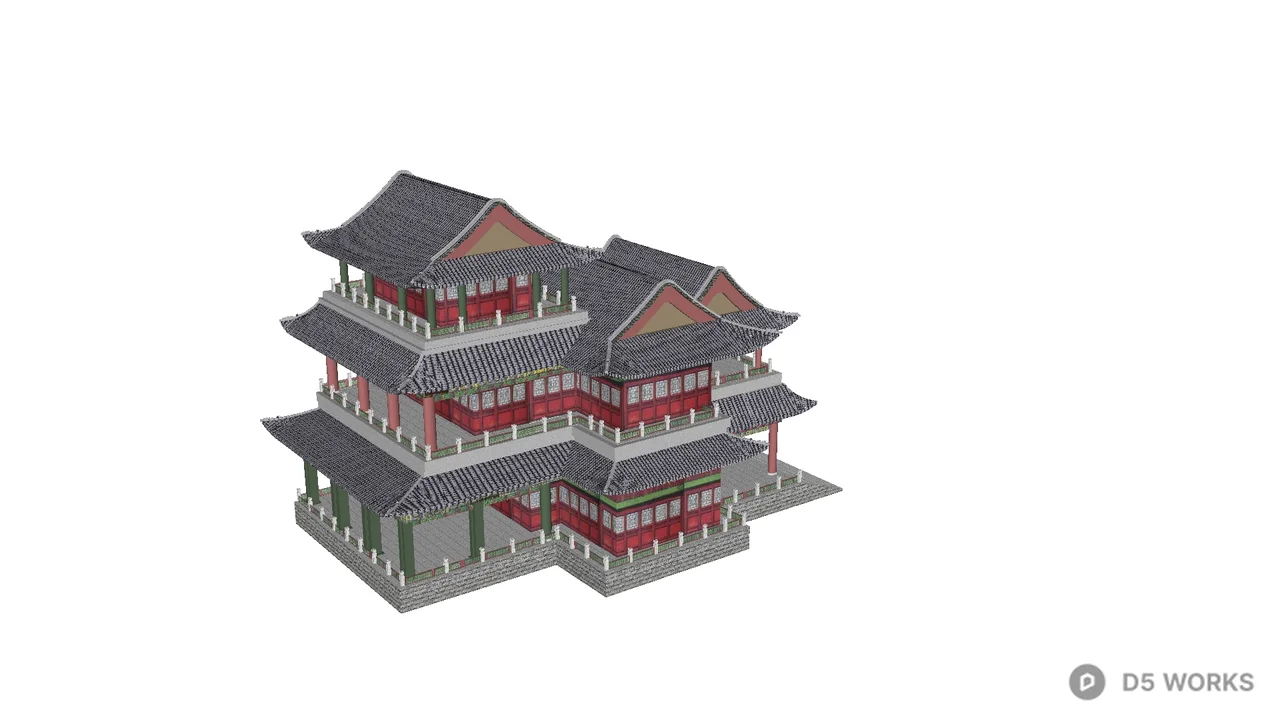 Traditional Chinese Courtyard House 3d model - Image 1