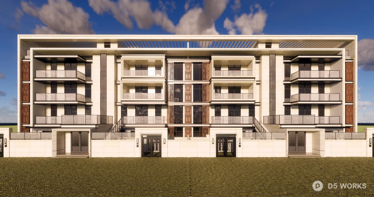 Modern Apartment Architecture 3d model thumbnail 2