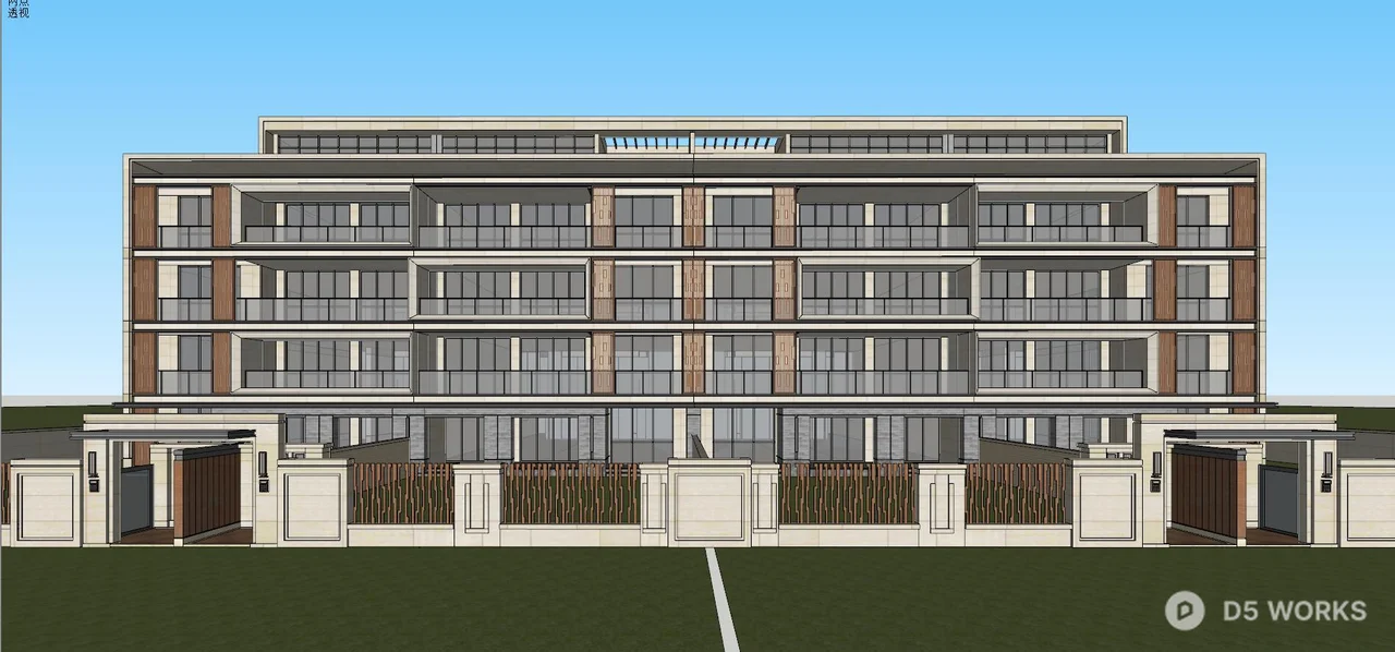 Modern Apartment Architecture 3d model thumbnail 5