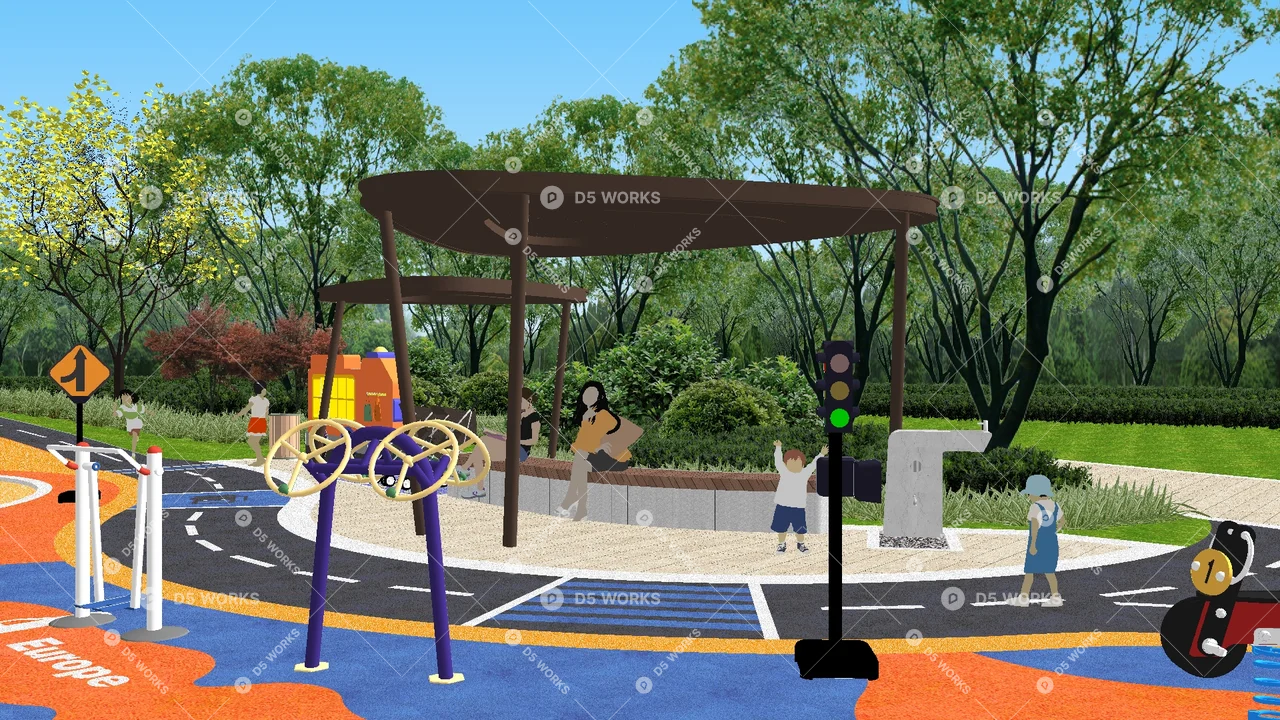 Modern Park 3d model thumbnail 3
