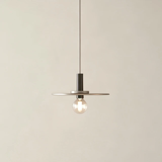 Minimalist Industrial Disc Pendant Light 3d model