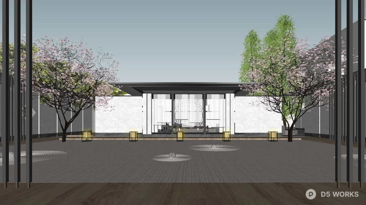 Modern Minimalist Residential Facade 3d model thumbnail 10