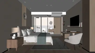 Modern Hotel Guest Room