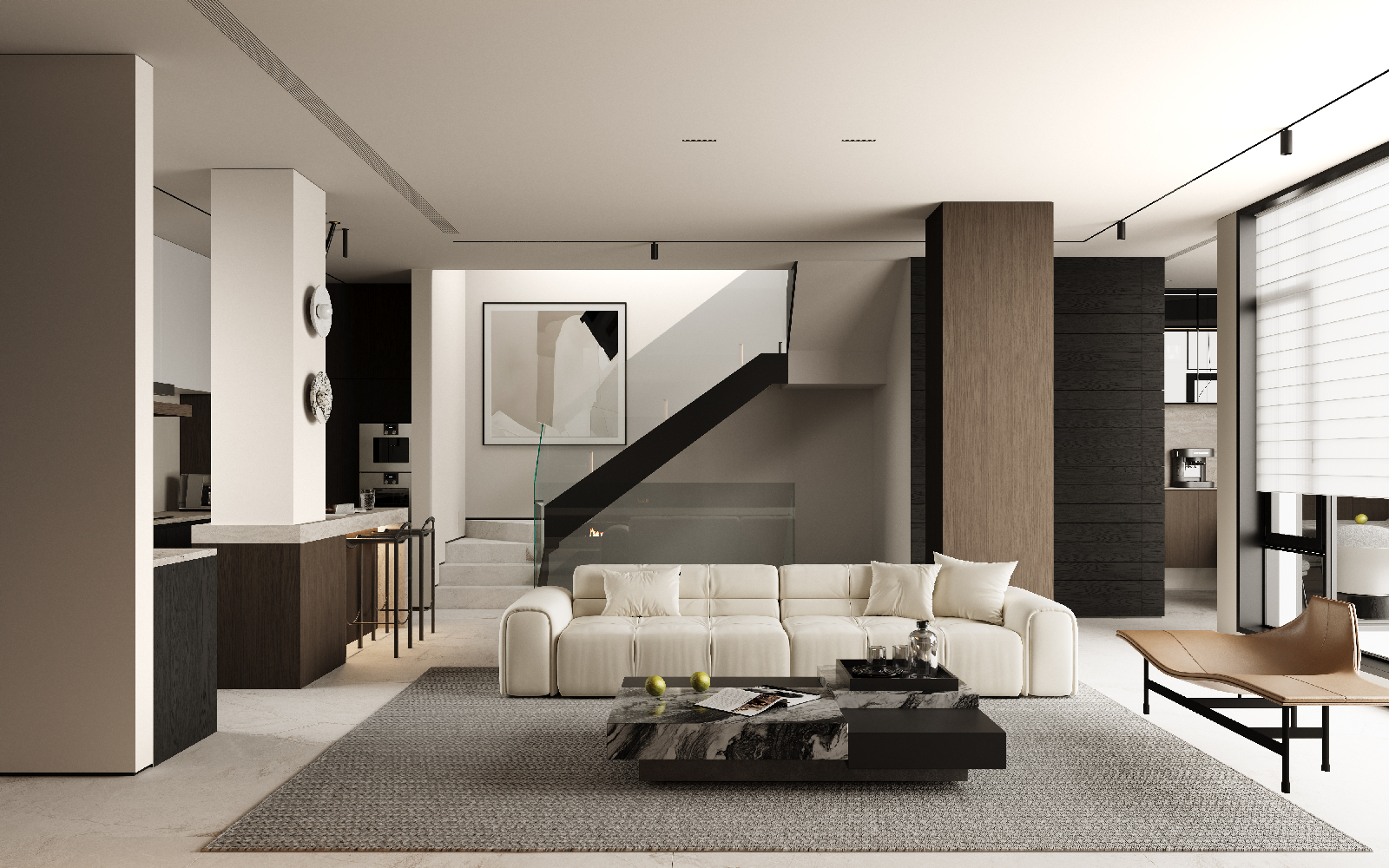 Modern Living & Dining Room