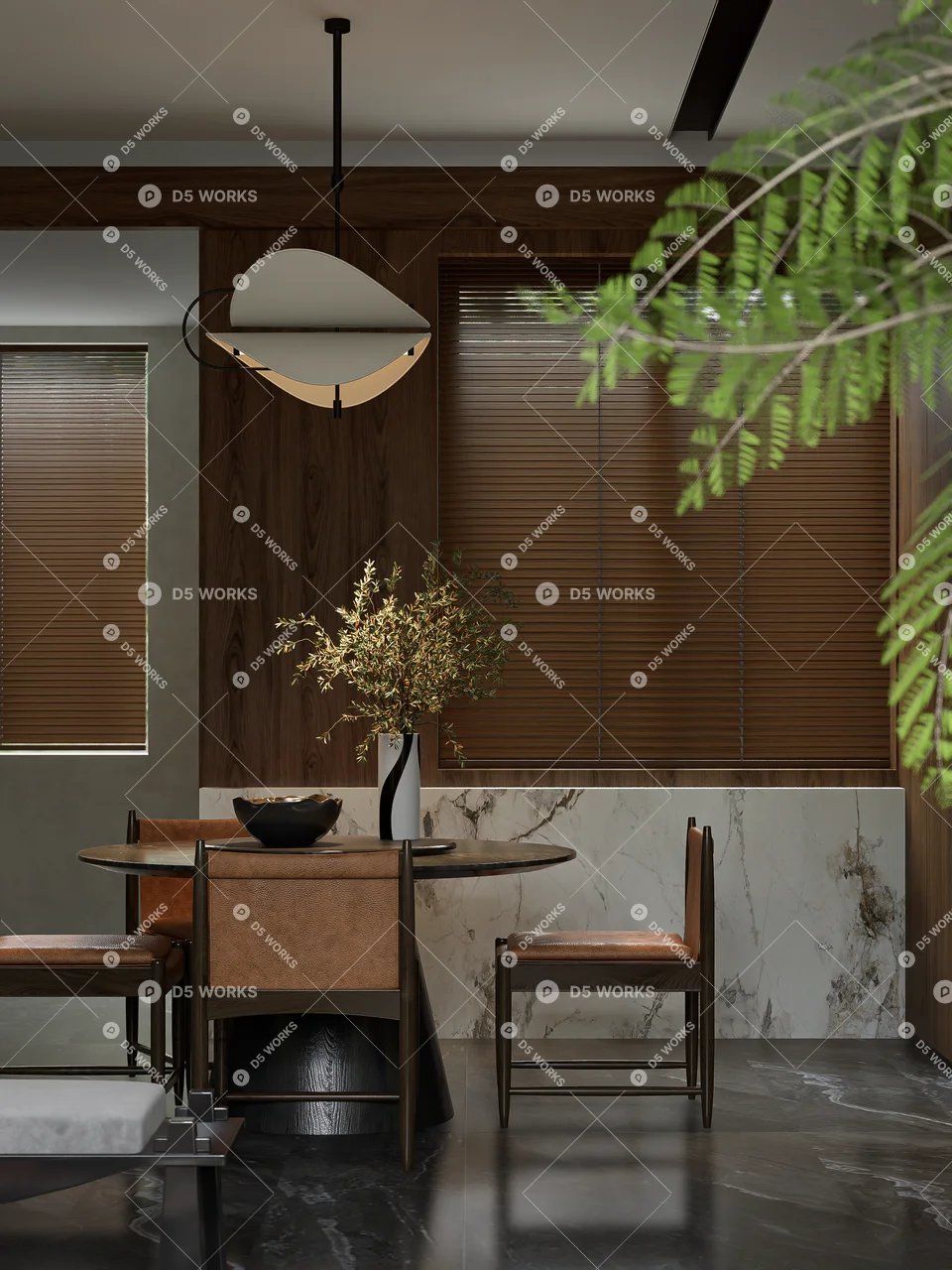 Living & Dining Room 3d model thumbnail 4