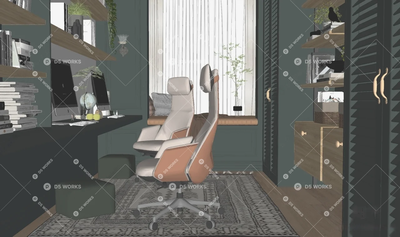 Study Room 3d model thumbnail 2