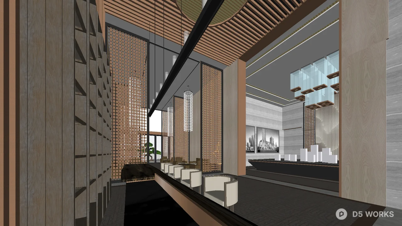 Modern Minimalist Sales Office 3d model - Image 1
