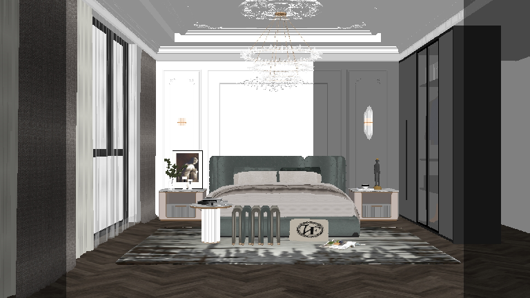 Mid-Century Modern Home Bedroom