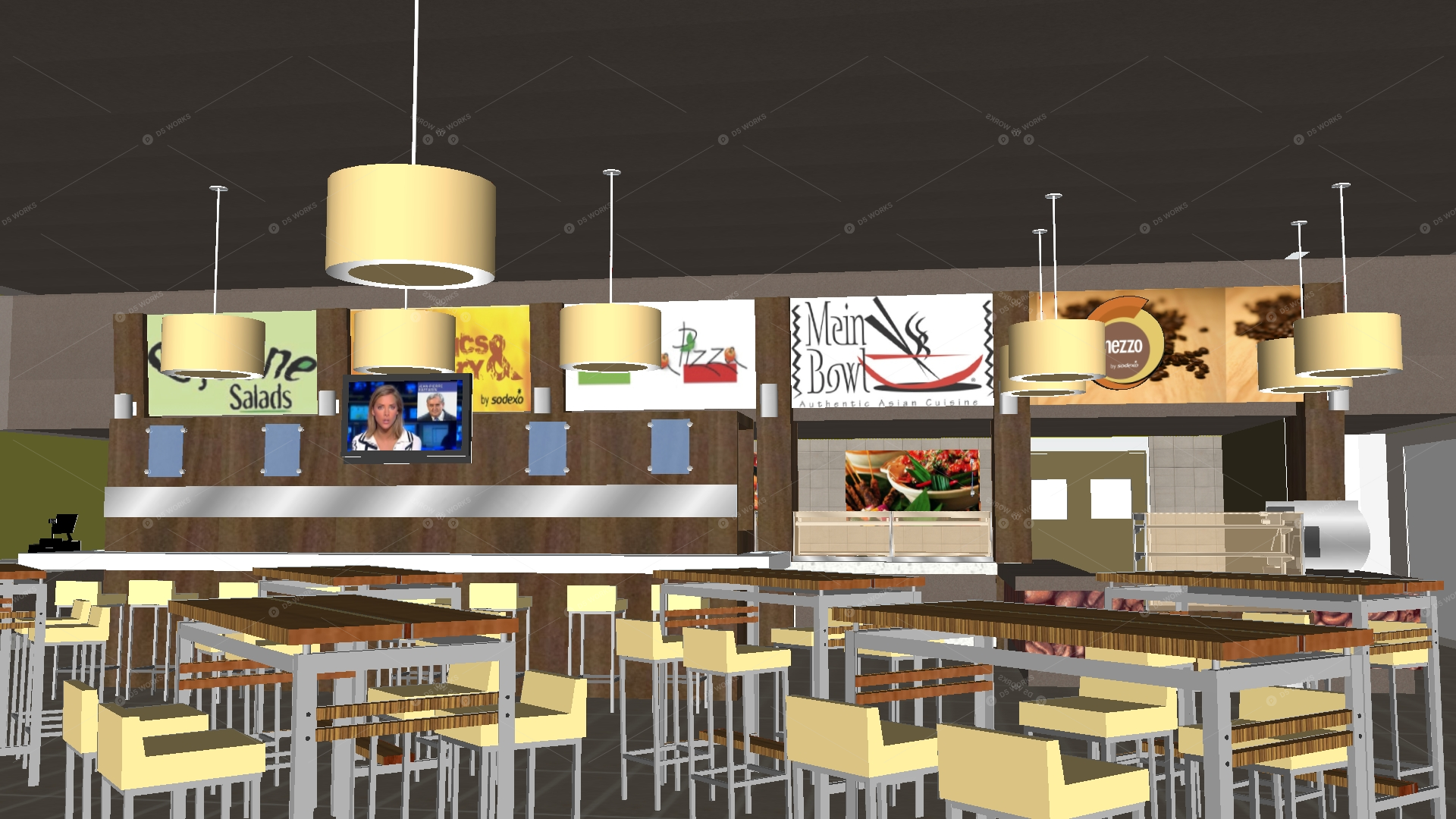 Restaurant Spaces 3D Models 9