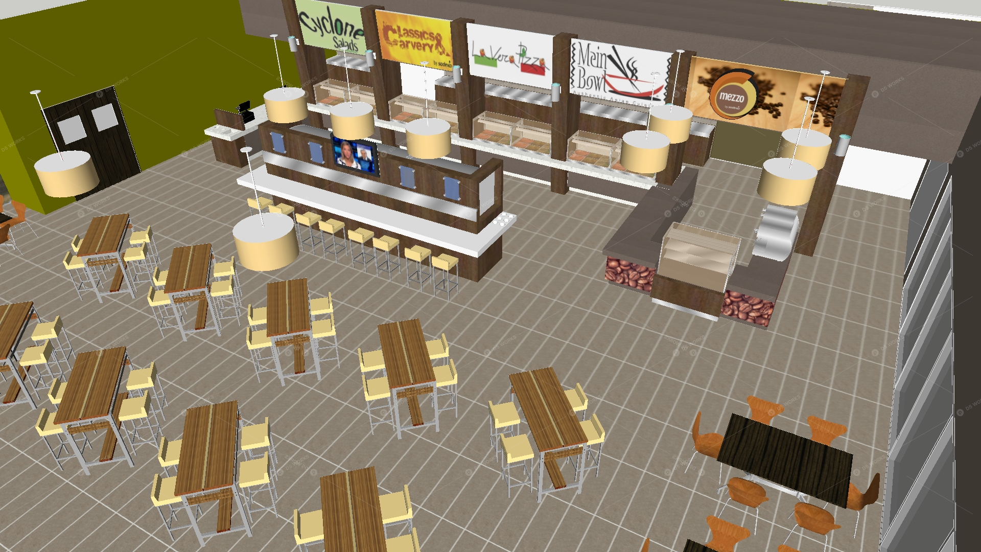 Restaurant Spaces 3D Models 7