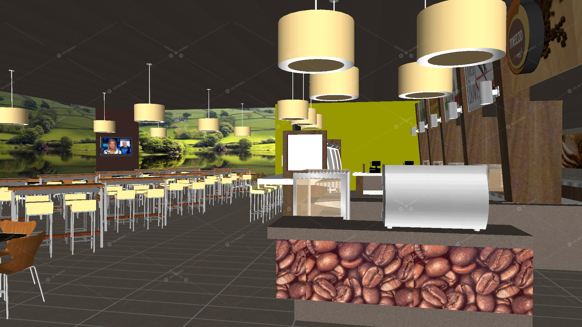 Restaurant Spaces 3D Models 6