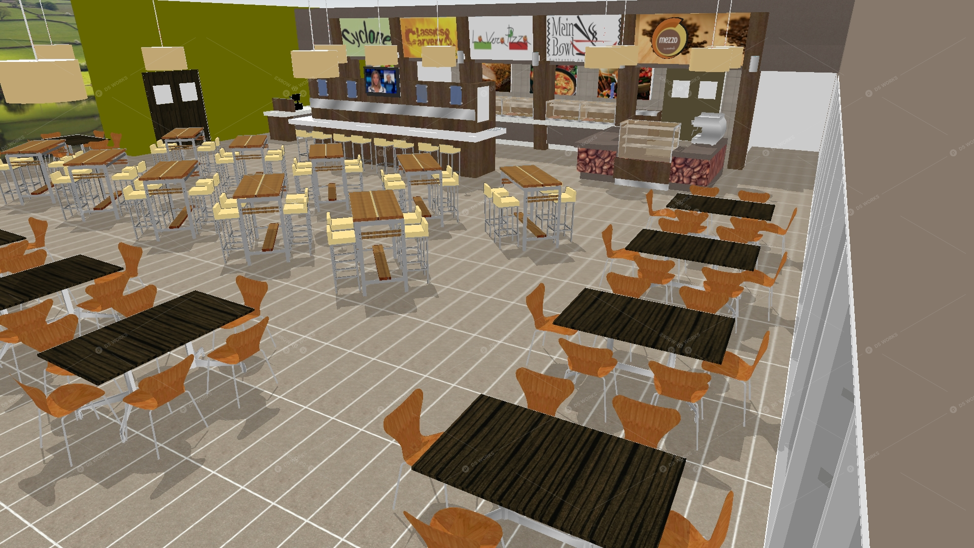Restaurant Spaces 3D Models 8
