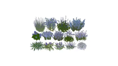 Flower & Grass Combination