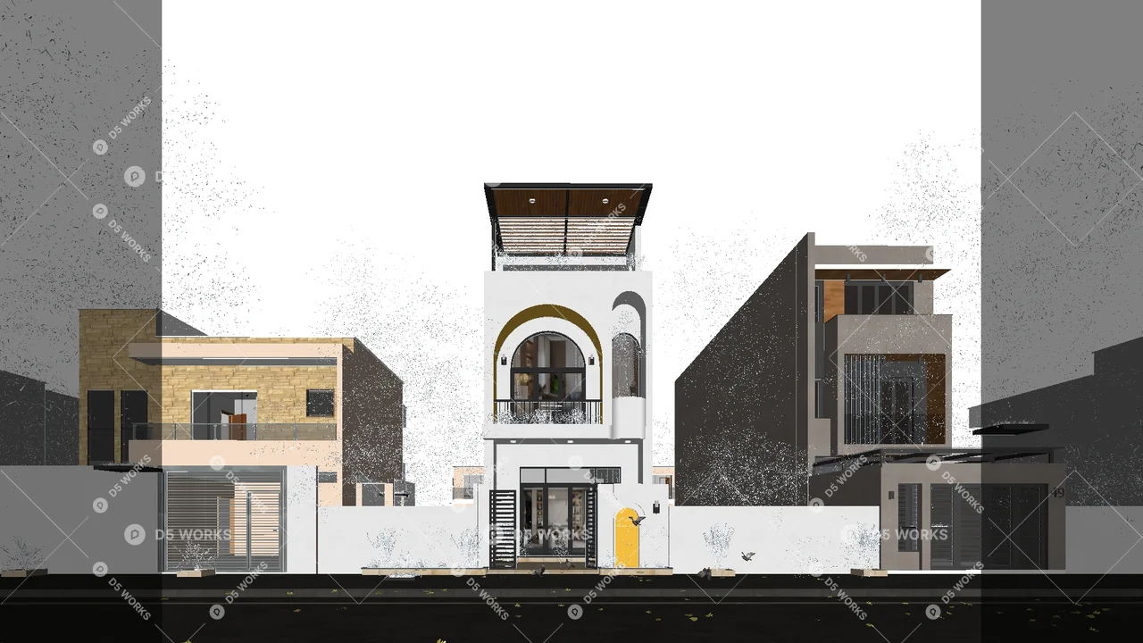 Detached Villa 3d model thumbnail 2