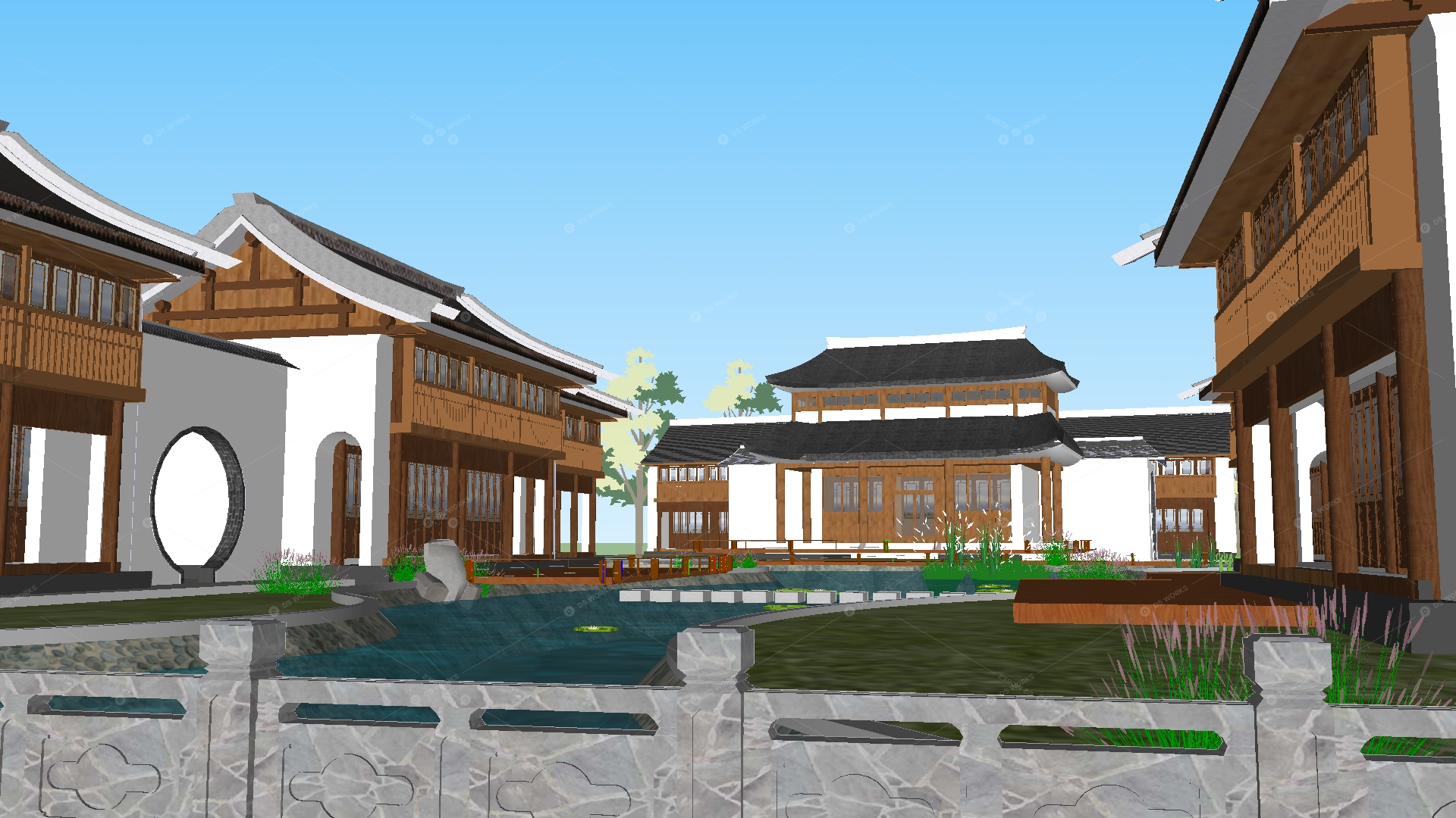 Courtyard Landscape 3D Models 3