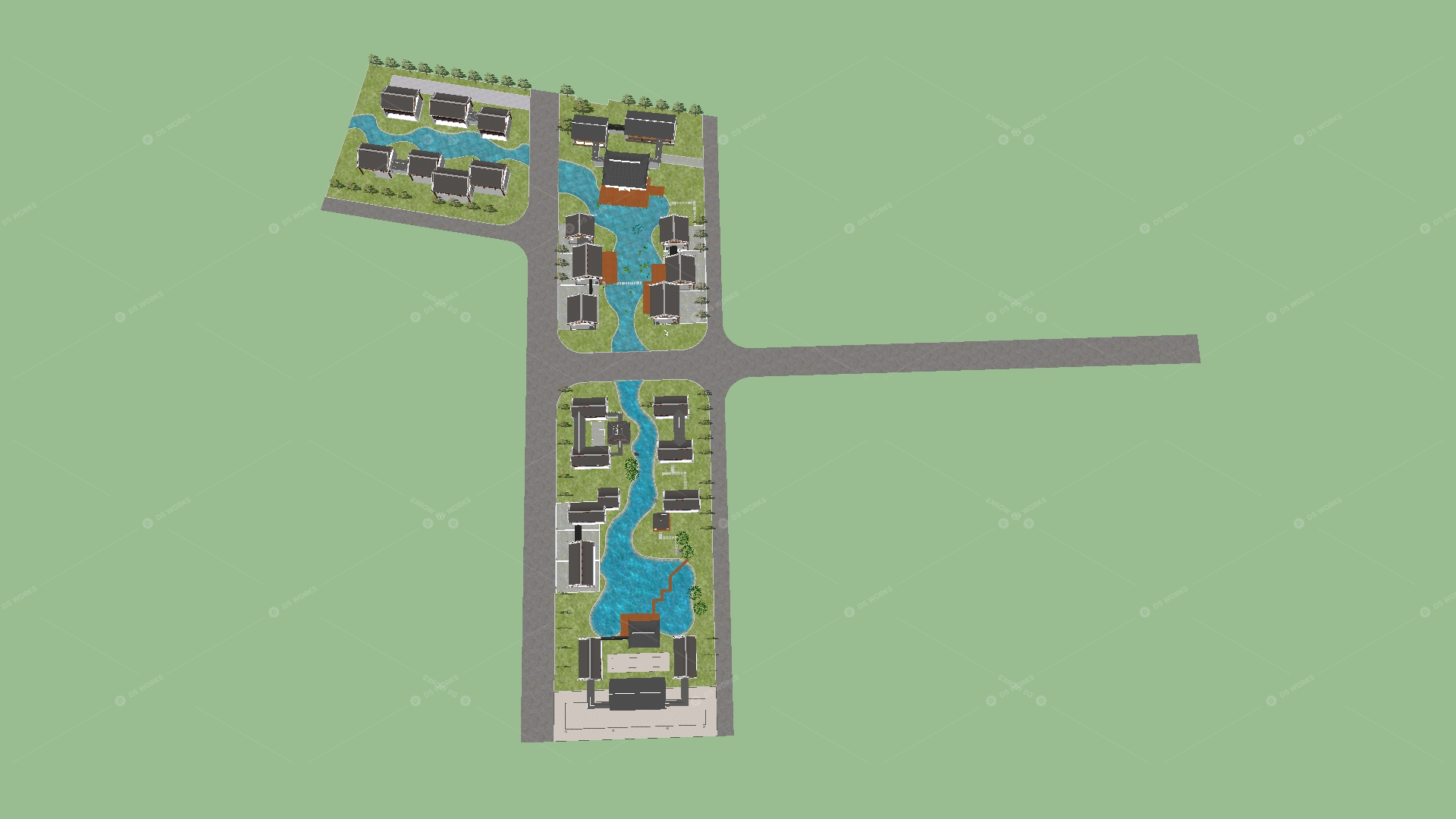 Courtyard Landscape 3D Models 4